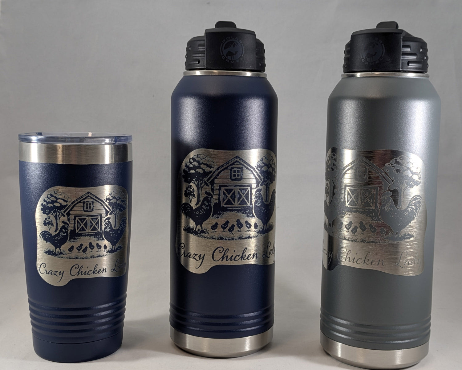 Laser Engraved Tumblers and Water Bottles