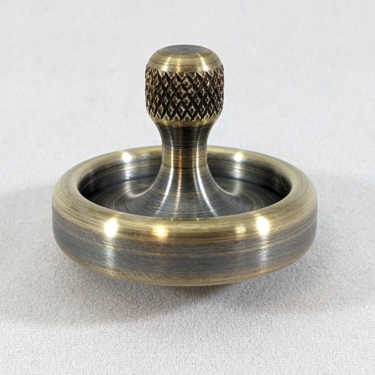 Dynamo - Antique Brass Ring w/ Knurled Grip Spindle - Kemner Design
