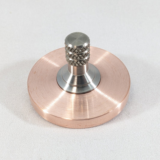 Brushed Copper & Stainless Steel Big Ring Two Step