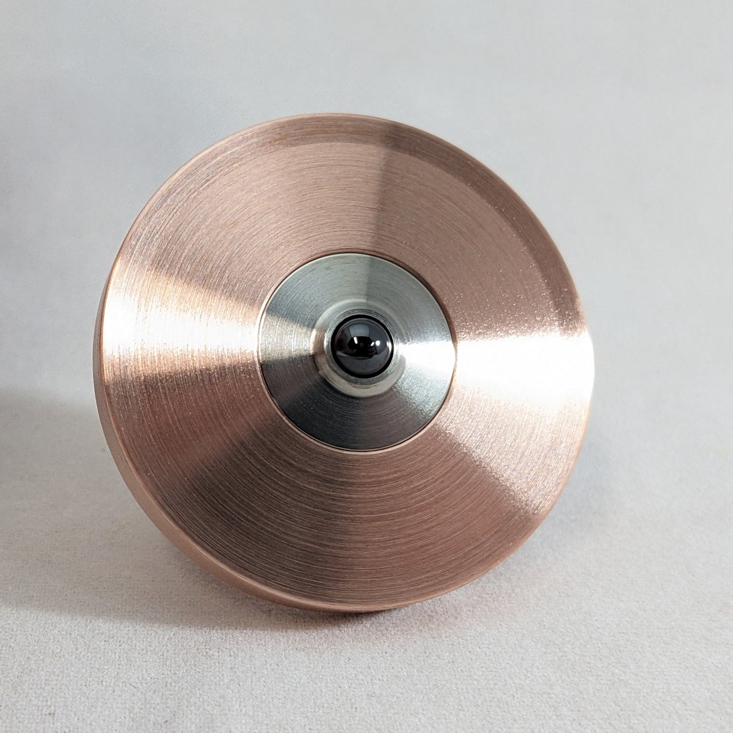 Brushed Copper & Stainless Steel Big Ring Two Step