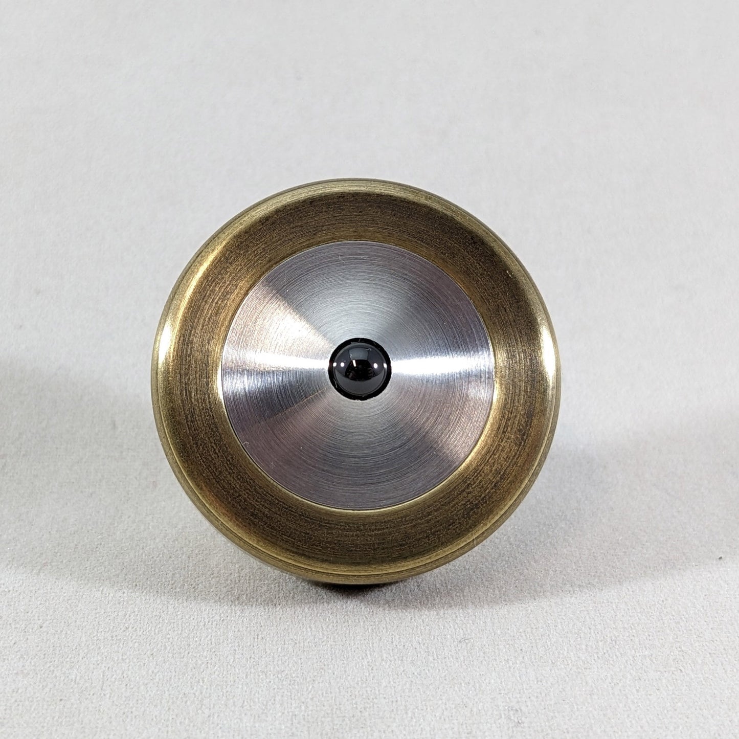 Dynamo - Antique Brass and Aluminum Spinning Top w/ Super Grip Stem (Ceramic) #2