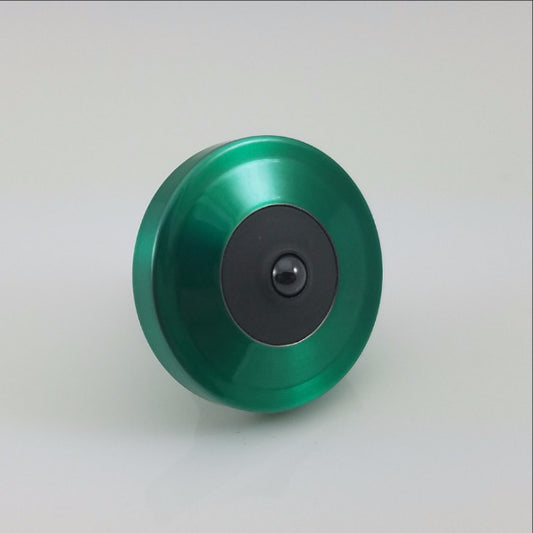 Translucent Green & Blacked out Stainless Steel Precision Spinning Top - Kemner Design