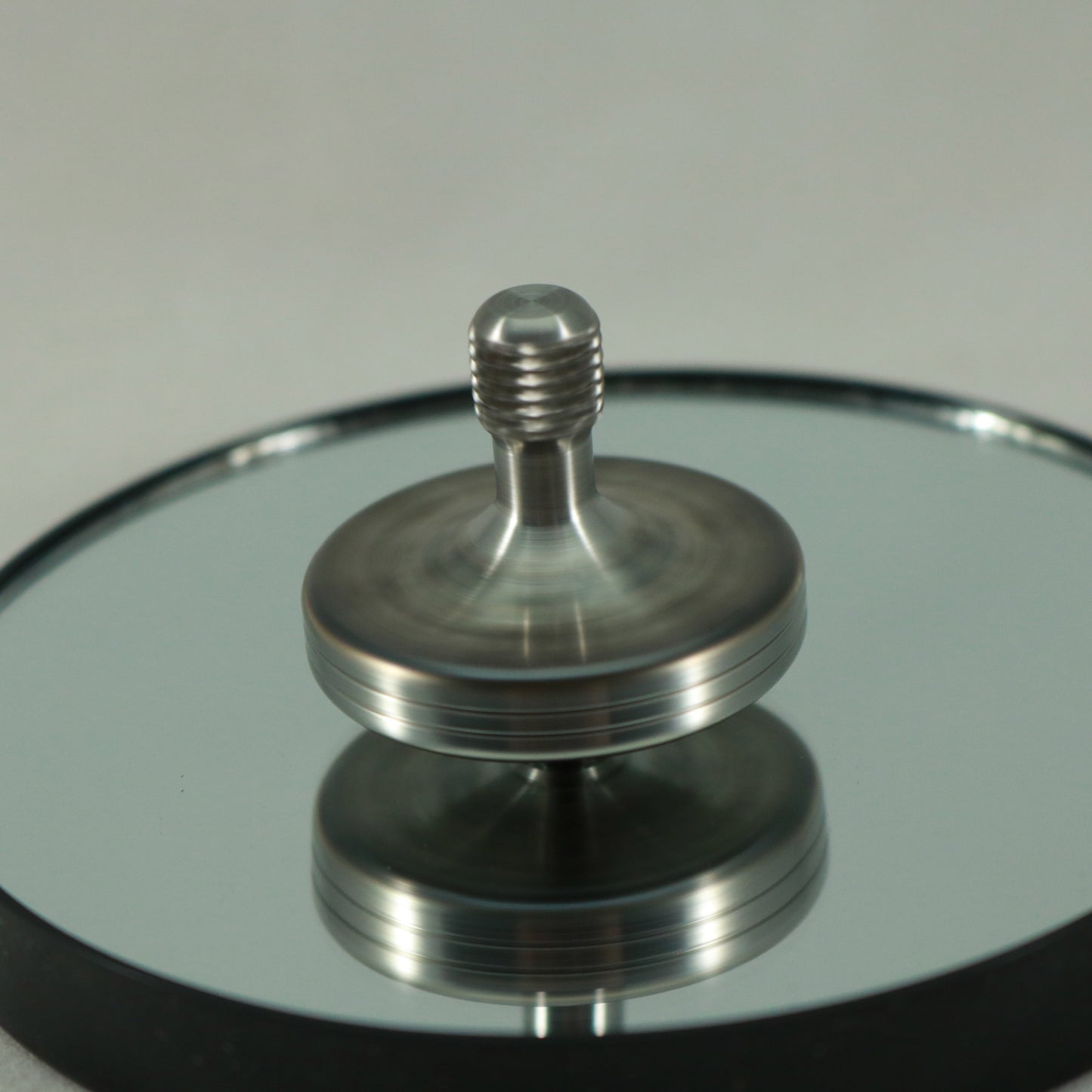 S2- Laser Etched Inverted Snowflake on a Stainless Steel Spinning Top