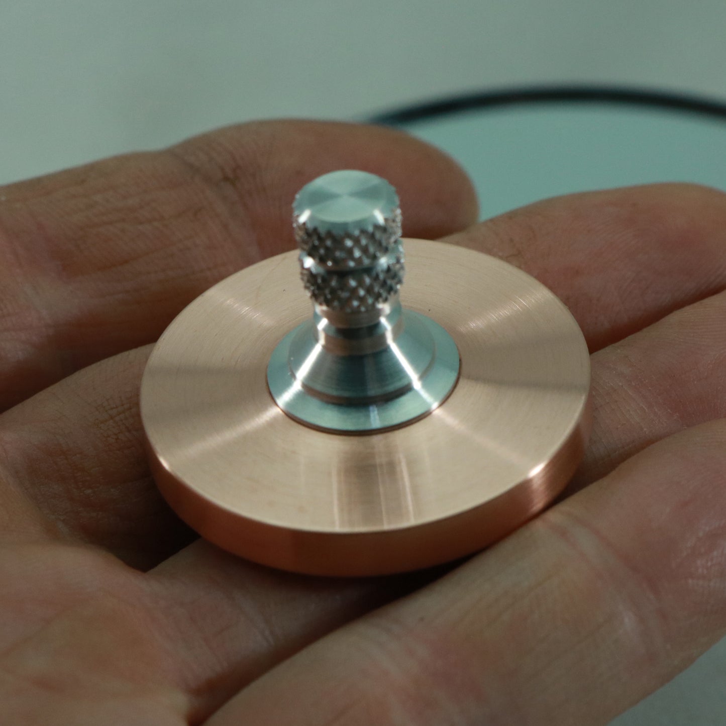 Brushed Copper Big Ring Two Step