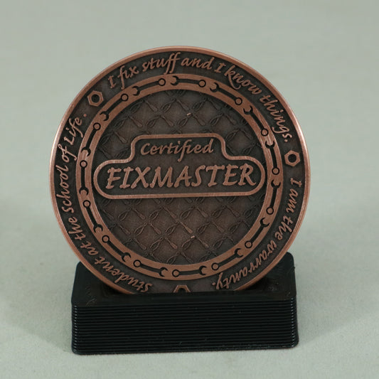 Taught Myself University Antique Finish Coin