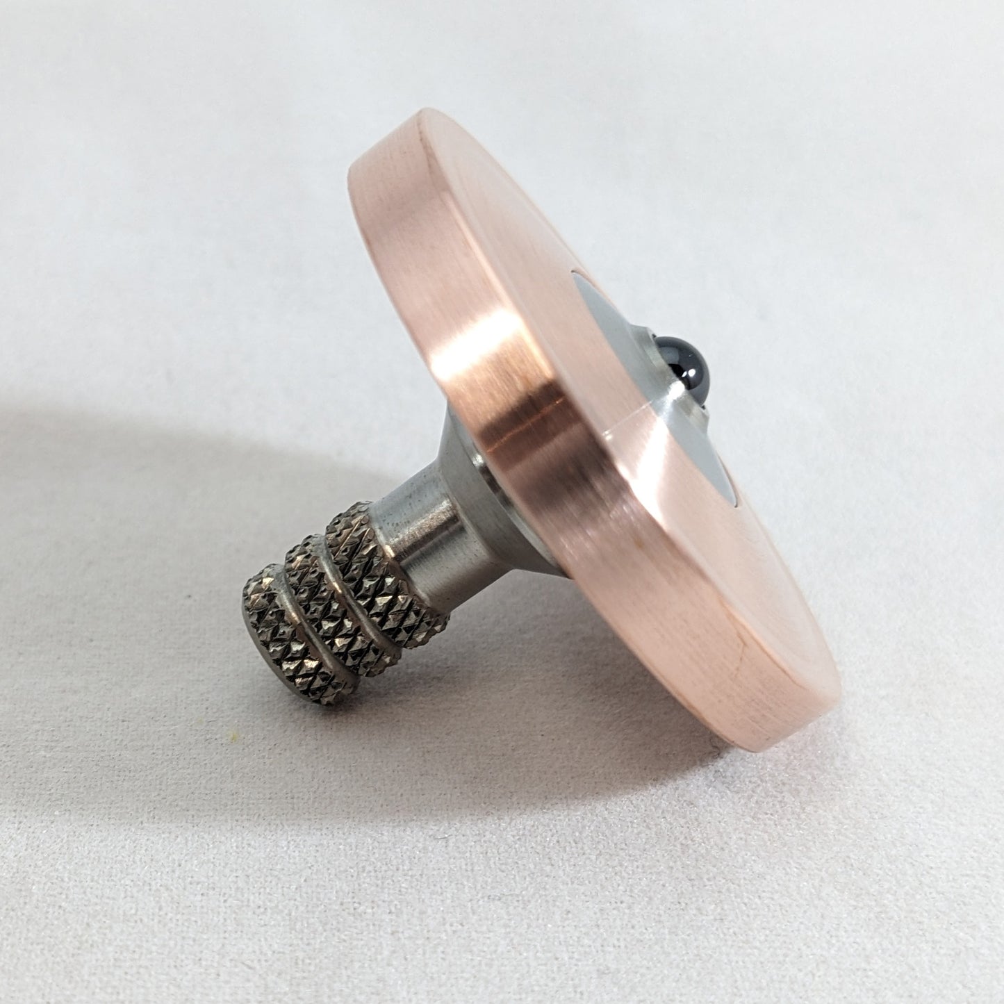 Brushed Copper & Stainless Steel Big Ring Two Step