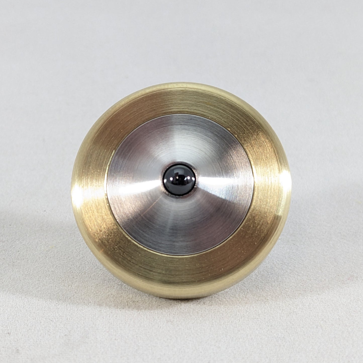 Dynamo - Brass and Aluminum Spinning Top w/ Knurled Spindle