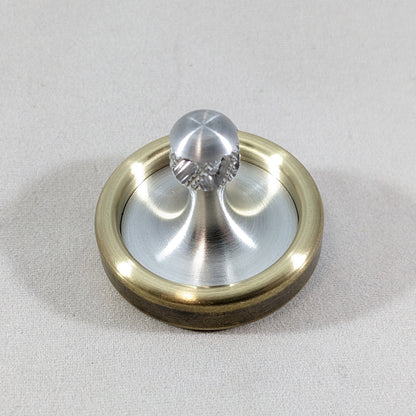 Dynamo - Antique Brass and Aluminum  Spinning Top w/ Super Grip Stem (Ceramic) #2