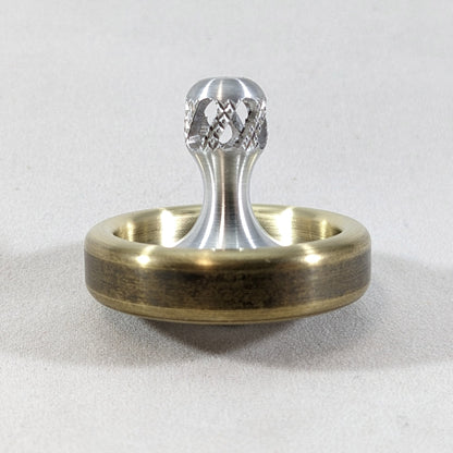 Dynamo - Antique Brass and Aluminum  Spinning Top w/ Super Grip Stem (Ceramic) #2