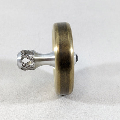 Dynamo - Antique Brass and Aluminum  Spinning Top w/ Super Grip Stem (Ceramic) #2