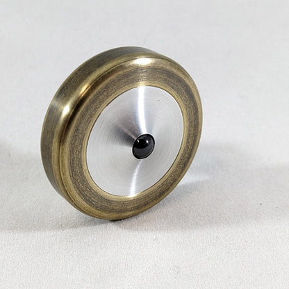 Dynamo - Antique Brass and Aluminum  Spinning Top w/ Super Grip Stem (Ceramic) #2