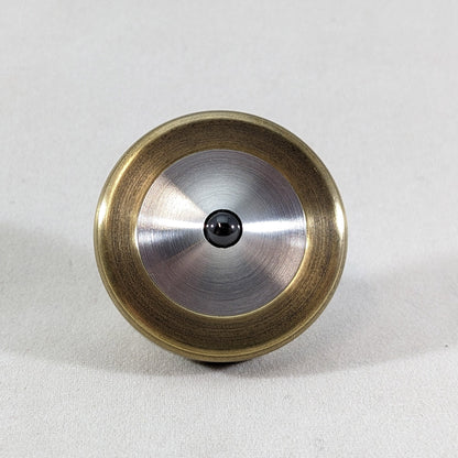 Dynamo - Antique Brass and Aluminum  Spinning Top w/ Super Grip Stem (Ceramic) #2
