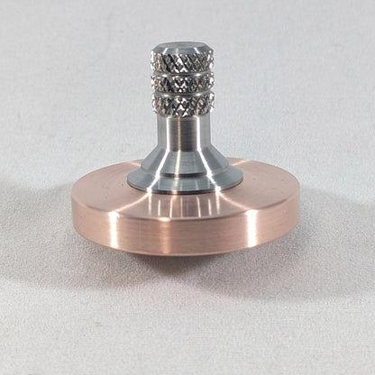Two Step - Brushed Copper and Stainless Steel Precision Spinning Top - Kemner Design