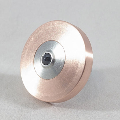 Two Step - Brushed Copper and Stainless Steel Precision Spinning Top - Kemner Design