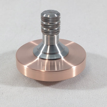 Two Step - Brushed Copper and Stainless Steel Precision Spinning Top - Kemner Design
