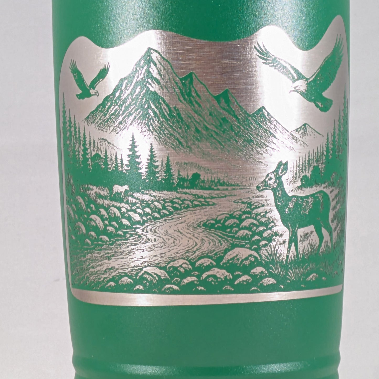 20 oz Polar Camel Green Stainless Steel Tumbler – Mountain River Design