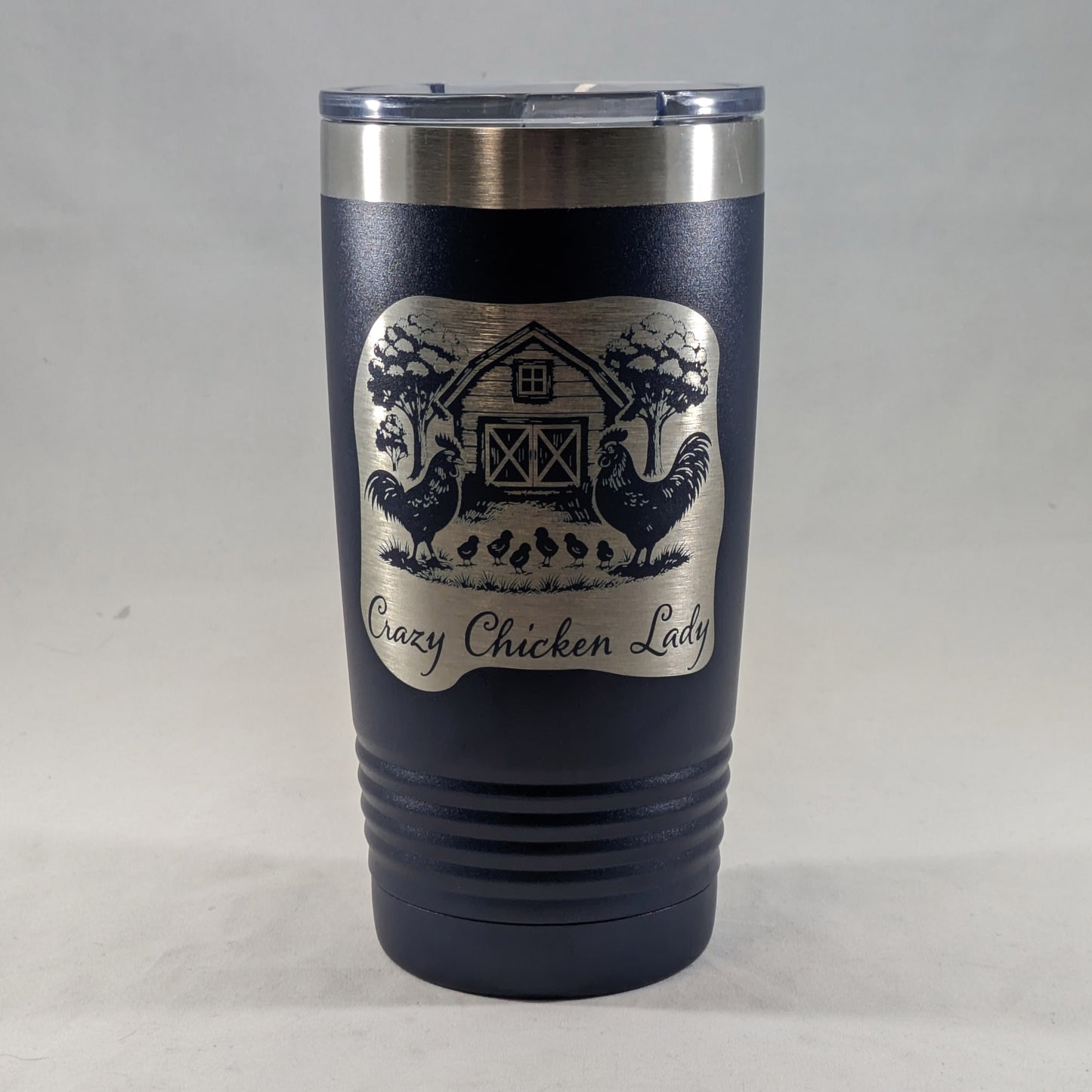 20-oz Polar Camel Navy Stainless Steel Tumbler - Crazy Chicken Lady