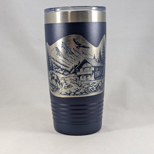 20-oz Polar Camel Navy Stainless Steel Tumbler - Mountain Retreat - Kemner Design