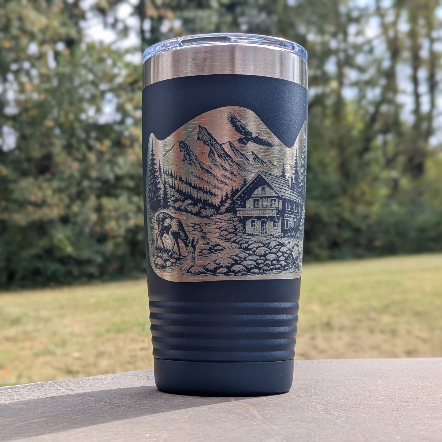 20-oz Polar Camel Navy Stainless Steel Tumbler - Mountain Retreat
