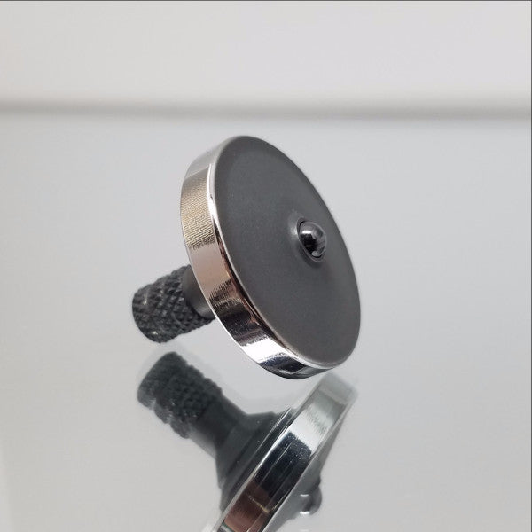 Stainless Steel Spinning Top - Blacked Out with a Polished Ring - Kemner Design