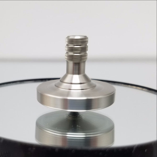 Stainless Steel Spinning Top with a Brushed Finish - Kemner Design
