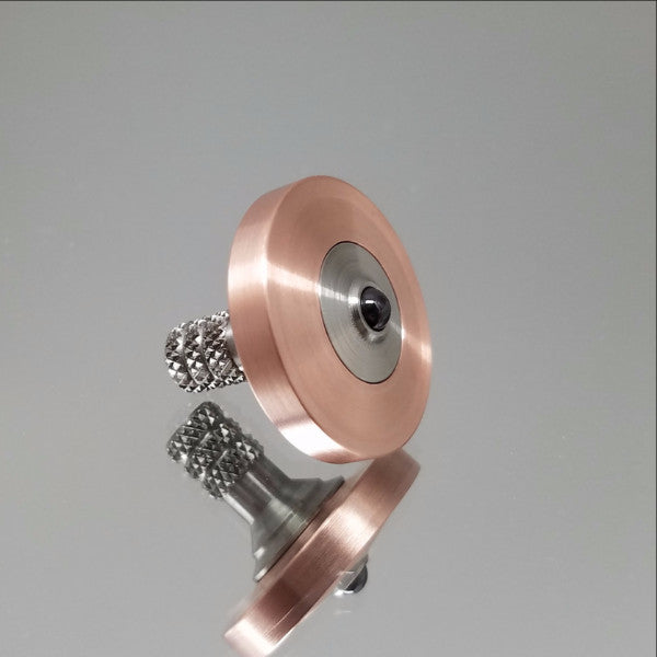Brushed Copper and Stainless Steel Precision Spinning Top - Kemner Design