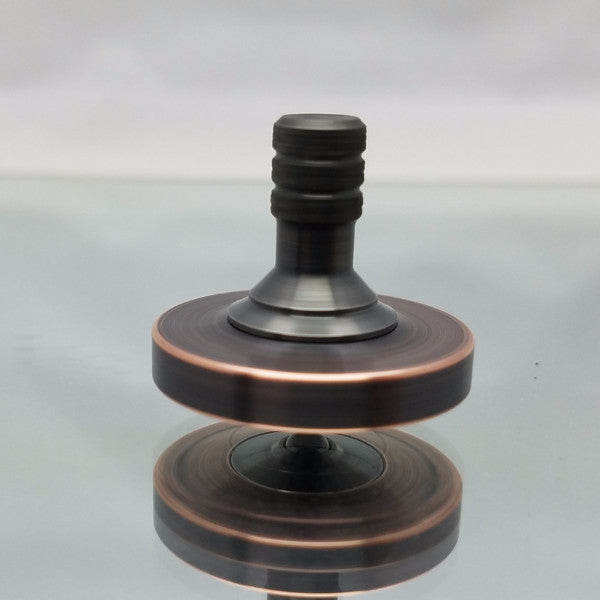 Antique Copper and gunmetal stainless steel metal spinning top # 2 - Kemner Design