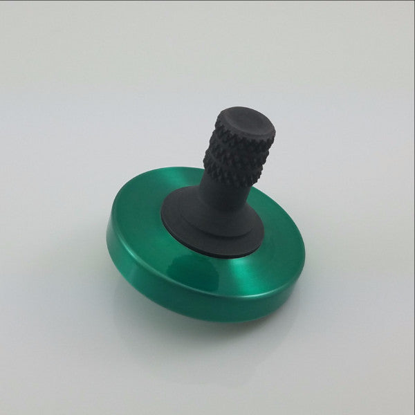 Translucent Green & Blacked out Stainless Steel Precision Spinning Top - Kemner Design