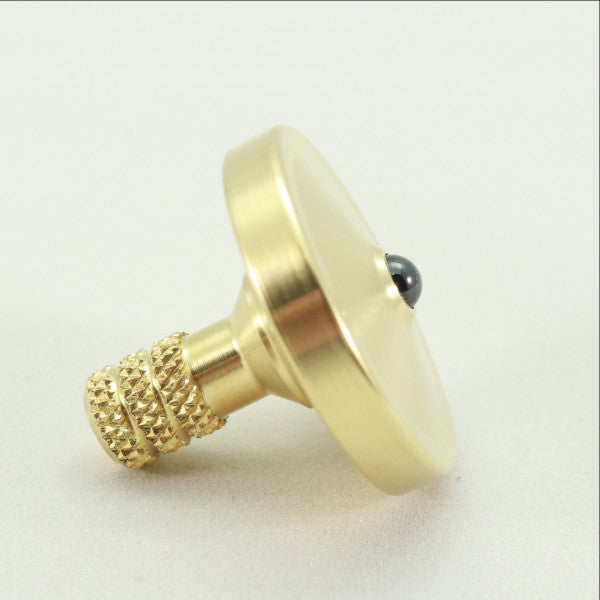 Brass Spinning Top with a Brushed Finish - Kemner Design