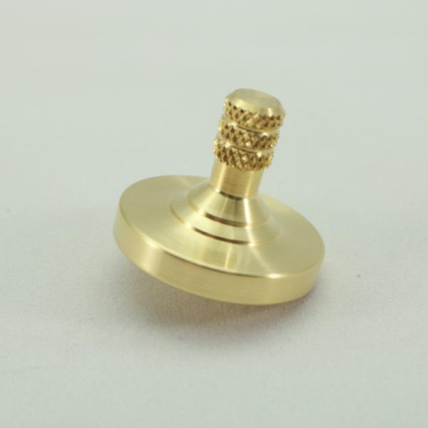 Two Step - Brushed Brass Spinning Top