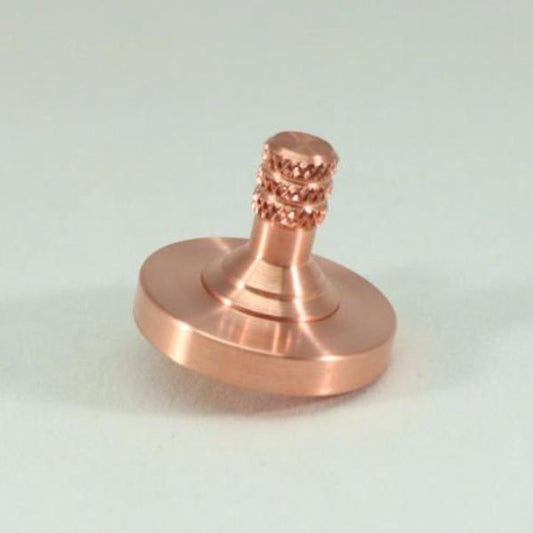 Solid Copper Spinning Top with Brushed Finish - 2 piece - Kemner Design