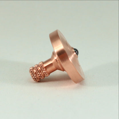 Solid Copper Spinning Top with Brushed Finish - 2 piece - Kemner Design