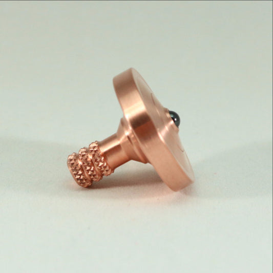 Solid Copper Spinning Top with Brushed Finish - 2 piece - Kemner Design