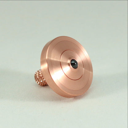Solid Copper Spinning Top with Brushed Finish - 2 piece - Kemner Design