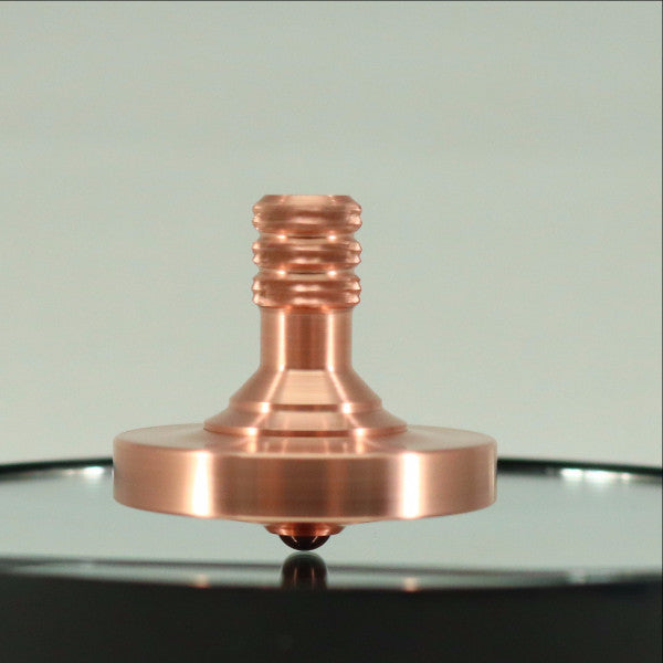 Solid Copper Spinning Top with Brushed Finish - 2 piece - Kemner Design