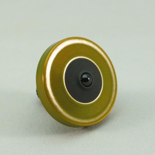 Golden Apple and Blacked out stainless steel precision spinning top - Kemner Design