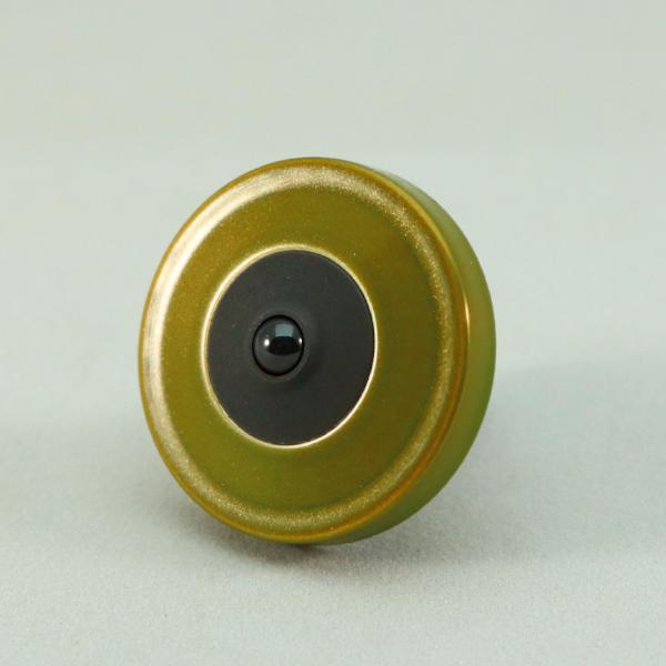 Golden Apple and Blacked out stainless steel precision spinning top - Kemner Design
