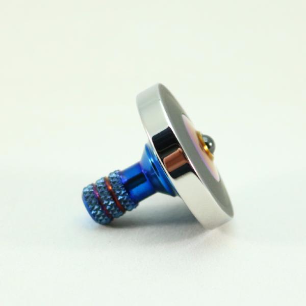 Blacked out and polished stainless steel with a heat anodized titanium spindle #1 - Kemner Design