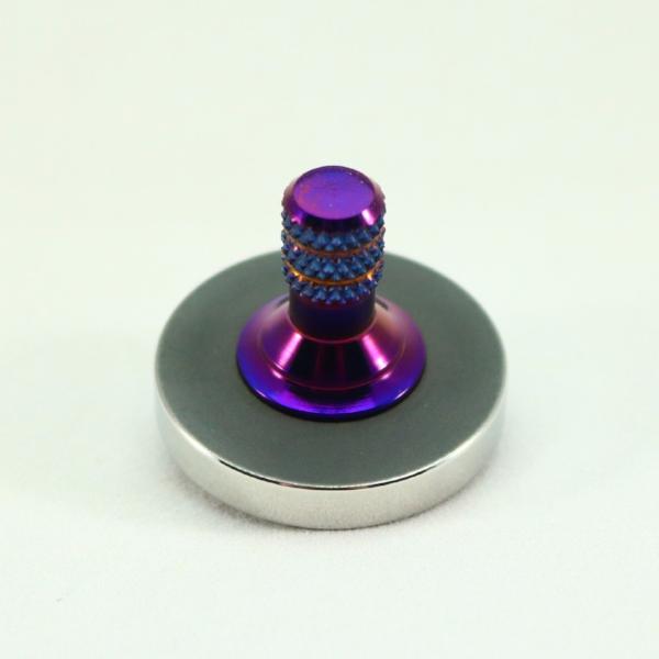 Blacked out and polished stainless steel with a heat anodized titanium spindle #2 - Kemner Design