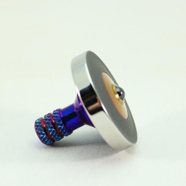 Blacked out and polished stainless steel with a heat anodized titanium spindle #3 - Kemner Design