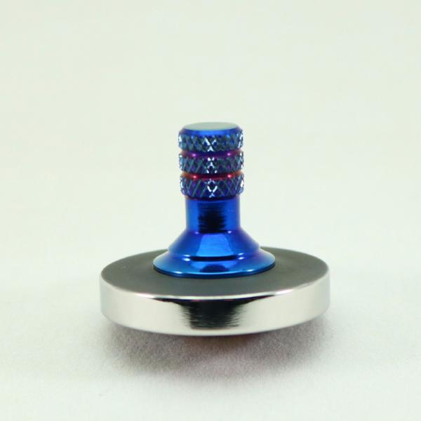 Blacked out and polished stainless steel with a heat anodized titanium spindle #4 - Kemner Design
