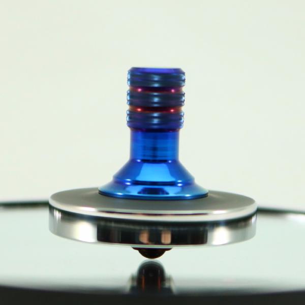 Blacked out and polished stainless steel with a heat anodized titanium spindle #4 - Kemner Design