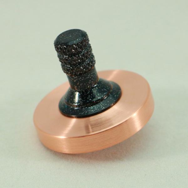 Copper and Black Stardust Stainless Steel Precision Spinning Top - Kemner Design
