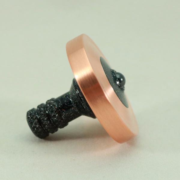 Copper and Black Stardust Stainless Steel Precision Spinning Top - Kemner Design