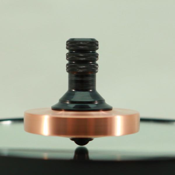 Copper and Black Stardust Stainless Steel Precision Spinning Top - Kemner Design