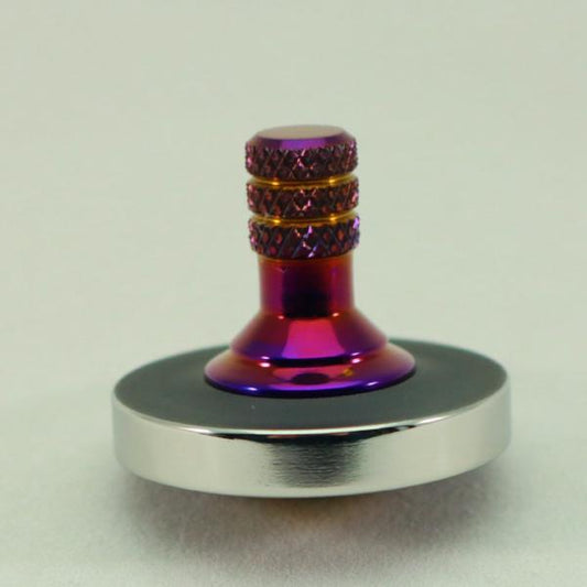 Blacked out and polished stainless steel with a heat anodized titanium spindle #6 - Kemner Design