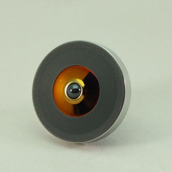 Blacked out and polished stainless steel with a heat anodized titanium spindle #6 - Kemner Design