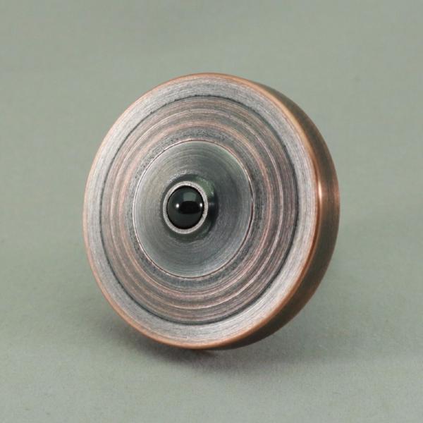 Antique Copper and gunmetal stainless steel metal spinning top - Kemner Design