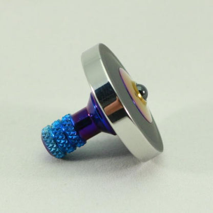 Blacked out and polished stainless steel with a heat anodized titanium spindle #9 - Kemner Design