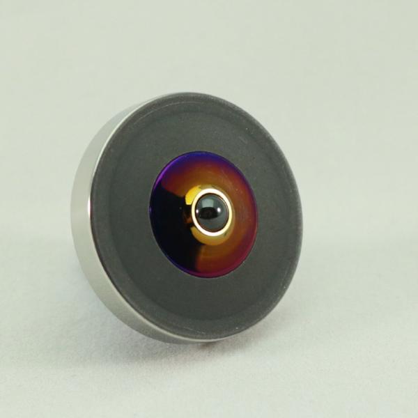 Blacked out and polished stainless steel with a heat anodized titanium spindle #9 - Kemner Design